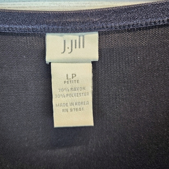 J. Jill Maxi Skirt LP Black Ponte Knit Full Length Minimalist Quiet Luxury - Picture 12 of 13